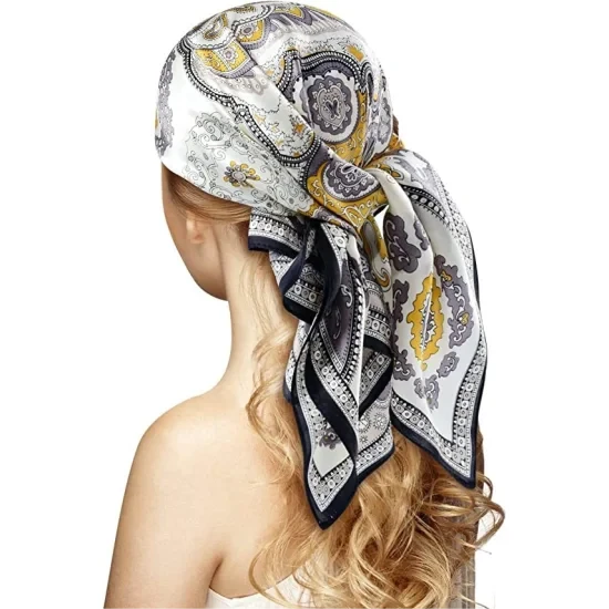 printed satin scarf