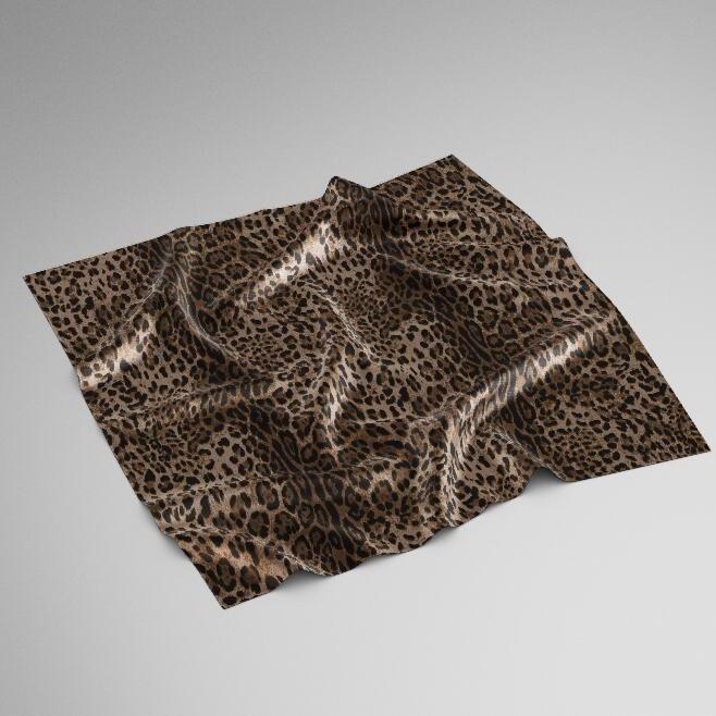 leopard print satin head scarf