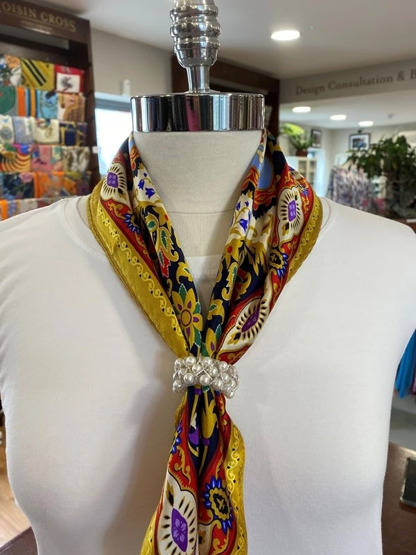printed satin scarf