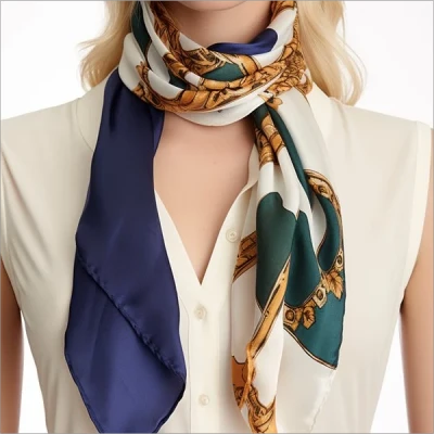 custom satin scarf