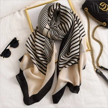 pure silk cotton scarf