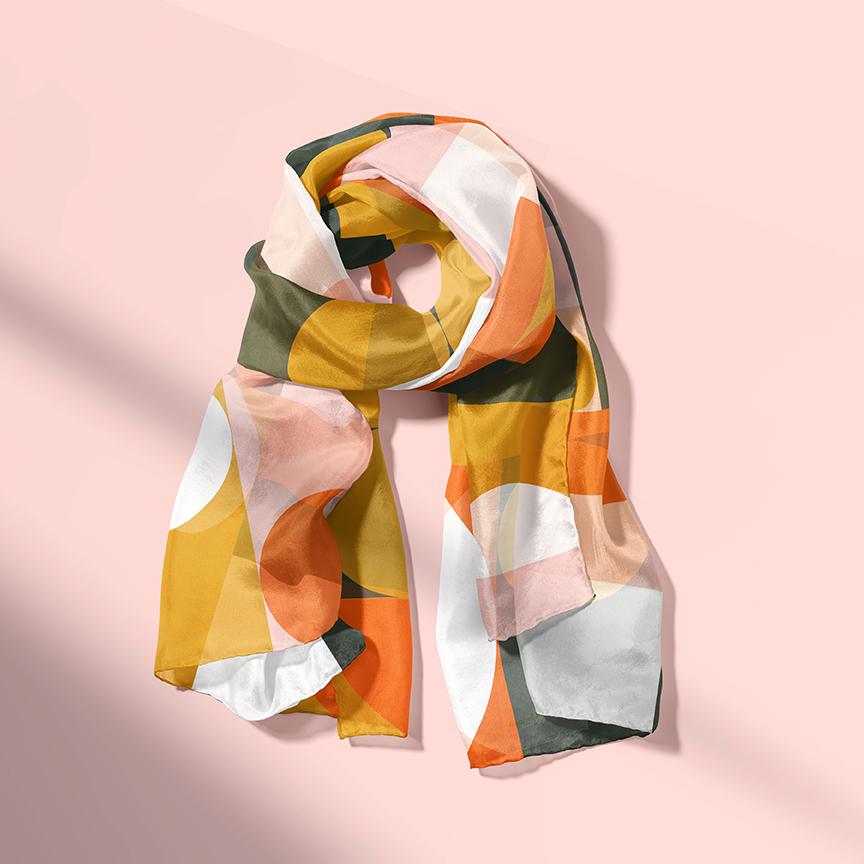 100% silk modal scarf