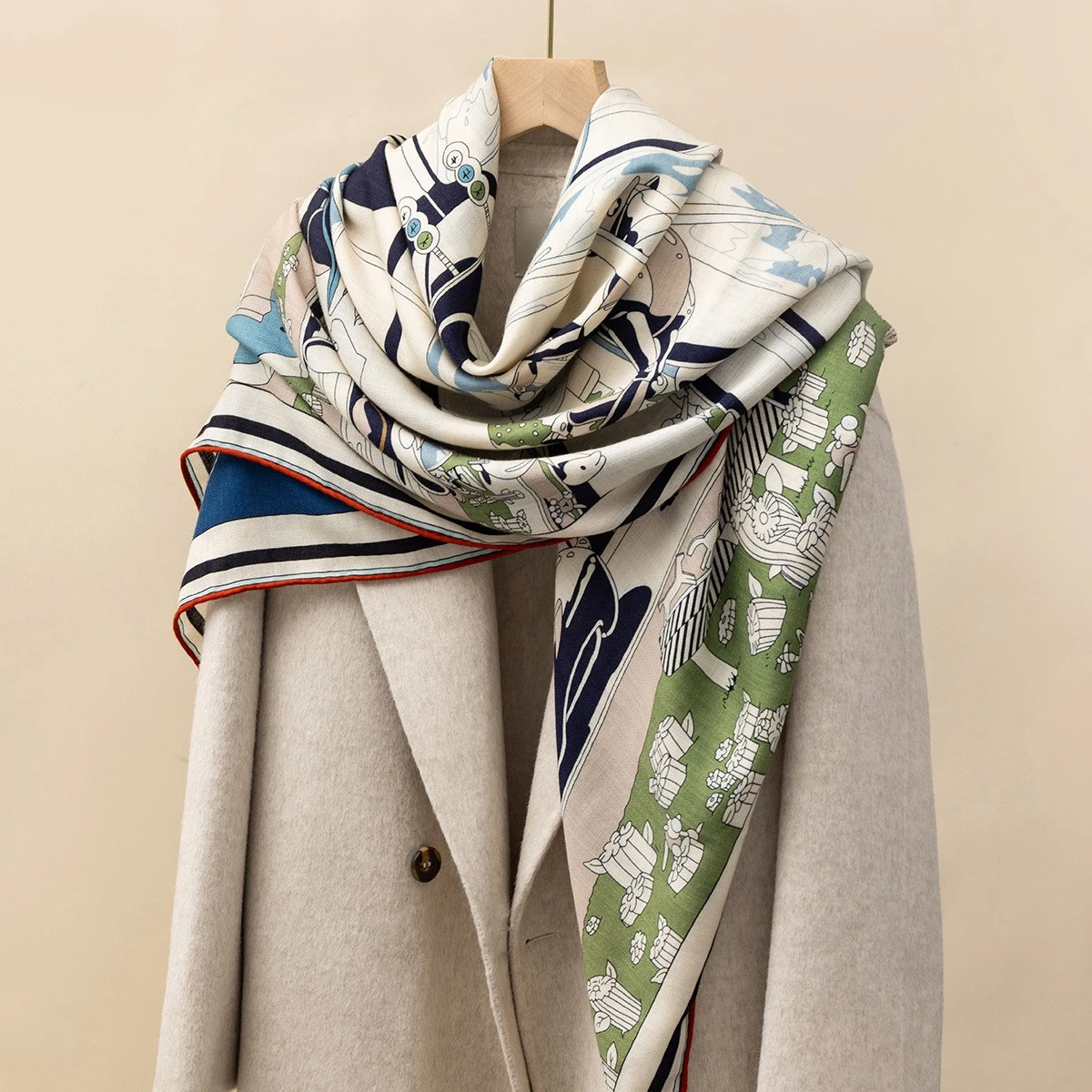 Natural Silk Wool scarf
