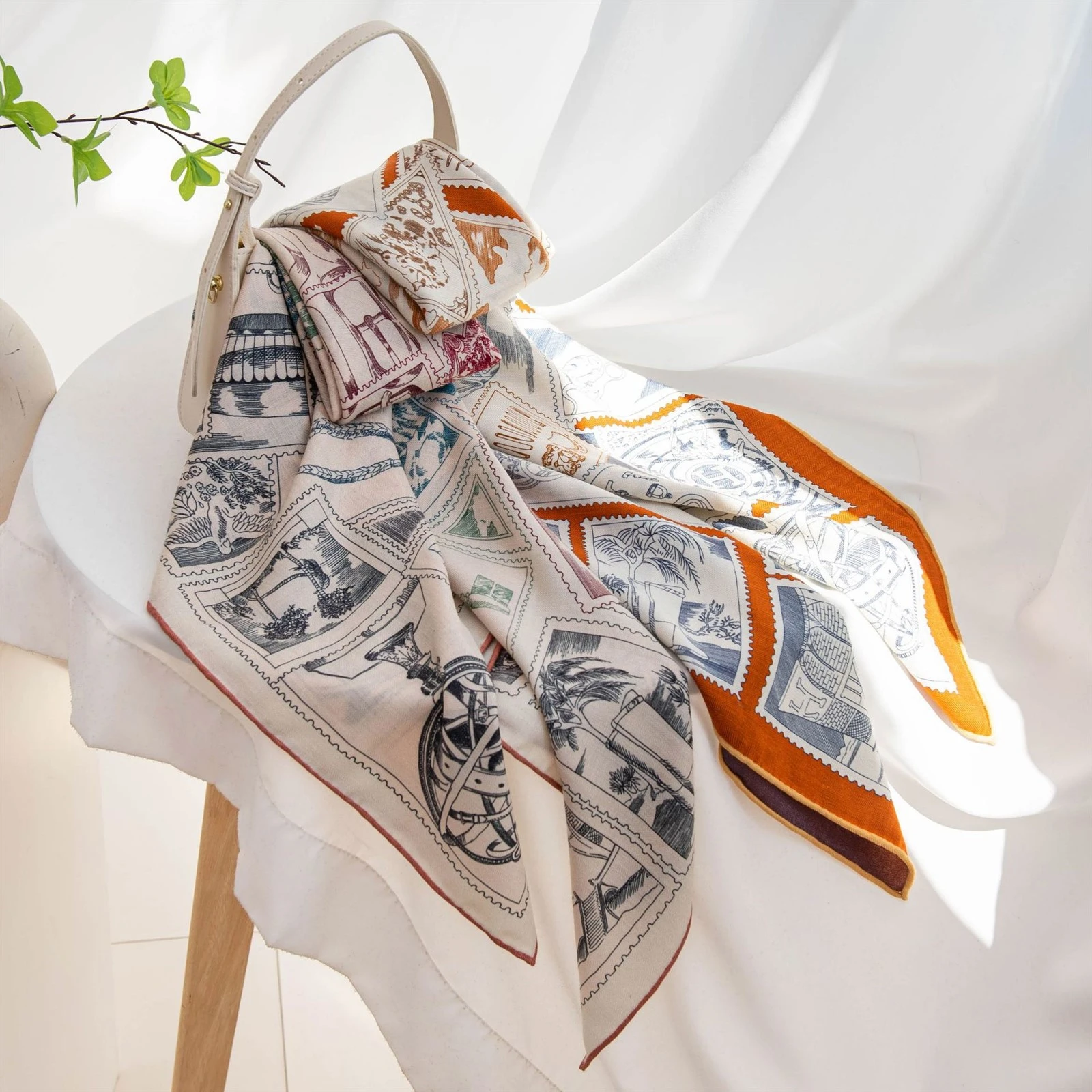Wide Pure Wool Scarf