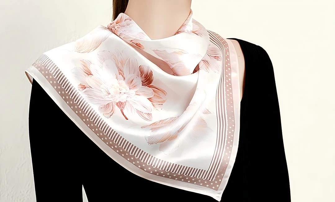 Silk Floral Square Scarf