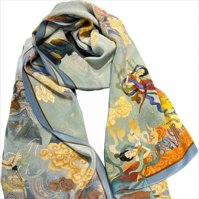 Syal Sutra Crepe De Chine yang Lembut